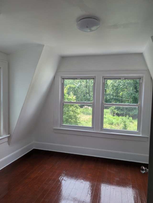 1105 Rte 390, Cresco, PA 18326 - additional living space with lofted ceiling and dark wood finished floors