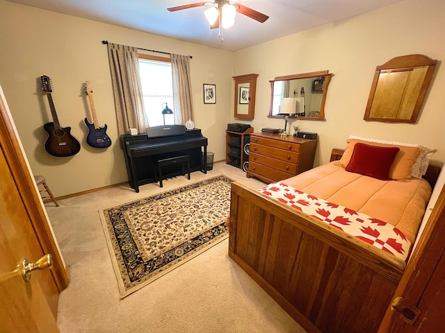 25 Cobblewood Dr, Mount Pocono, PA 18344 - bedroom with light carpet and a ceiling fan