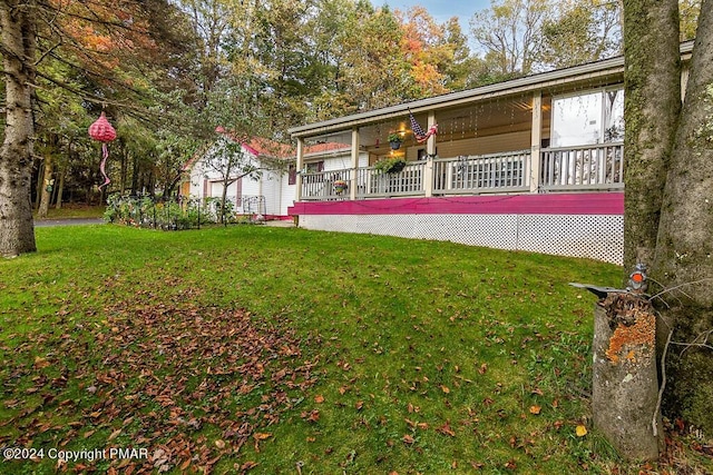 exterior space with covered porch