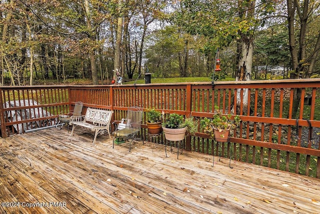 view of wooden terrace