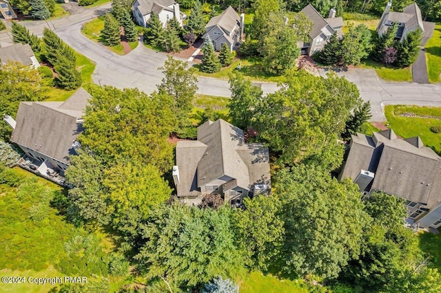 bird's eye view featuring a residential view