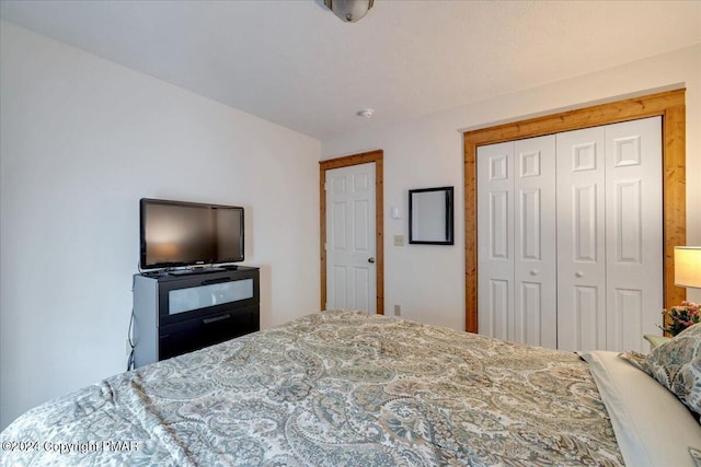 bedroom featuring a closet