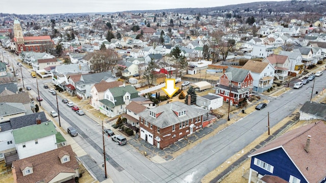 birds eye view of property featuring a residential view