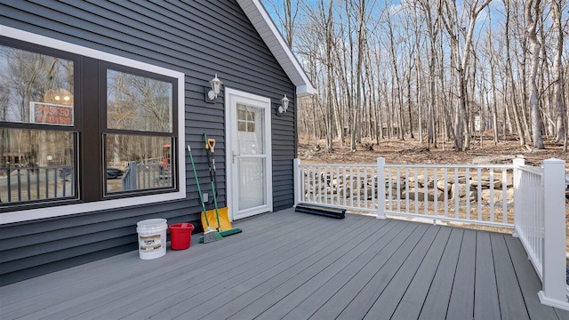 view of wooden deck