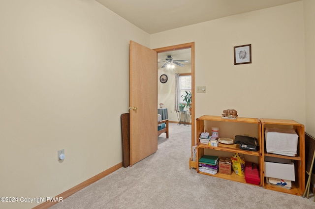 104 Merriment Ln, Blakeslee, PA 18610 - carpeted home office featuring baseboards and ceiling fan