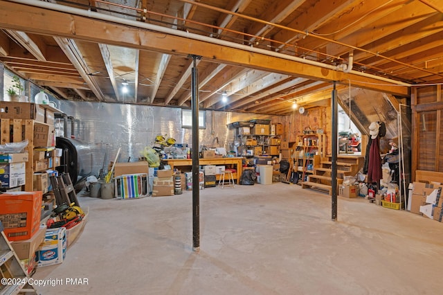 104 Merriment Ln, Blakeslee, PA 18610 - below grade area with a workshop area