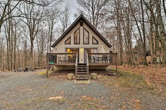 460 Maxatawny Dr, Pocono Lake, PA 18347 - back of house featuring a deck