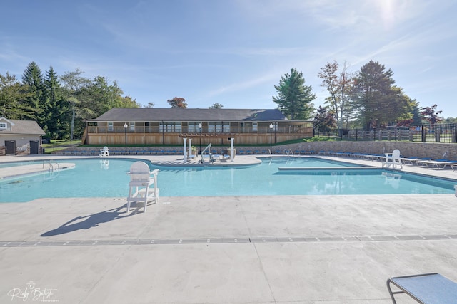 8066 Red Squirrel Dr, Tobyhanna, PA 18466 - community pool with a patio and fence