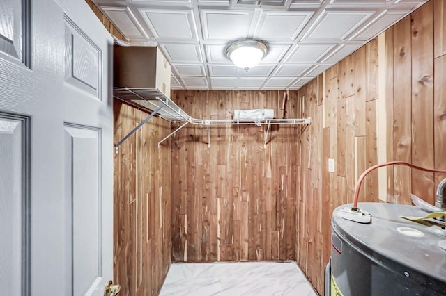 14 Ace Ln, East Stroudsburg, PA 18301 - walk in closet with water heater and marble look tile flooring