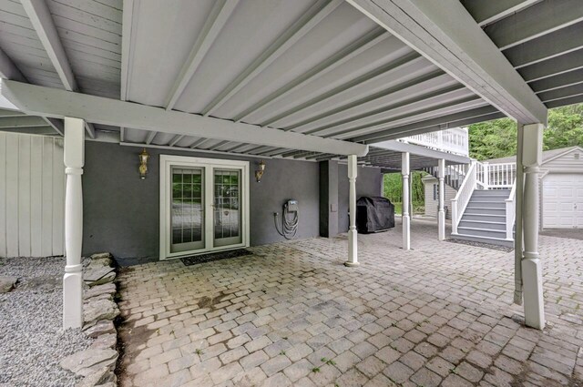14 Ace Ln, East Stroudsburg, PA 18301 - view of patio / terrace with stairway and grilling area