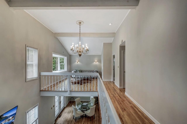 14 Ace Ln, East Stroudsburg, PA 18301 - dining area featuring a chandelier, wood finished floors, and baseboards
