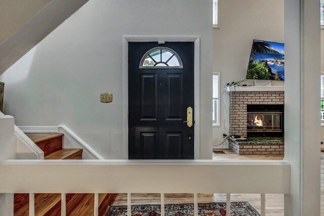 14 Ace Ln, East Stroudsburg, PA 18301 - entrance foyer featuring stairs and a fireplace
