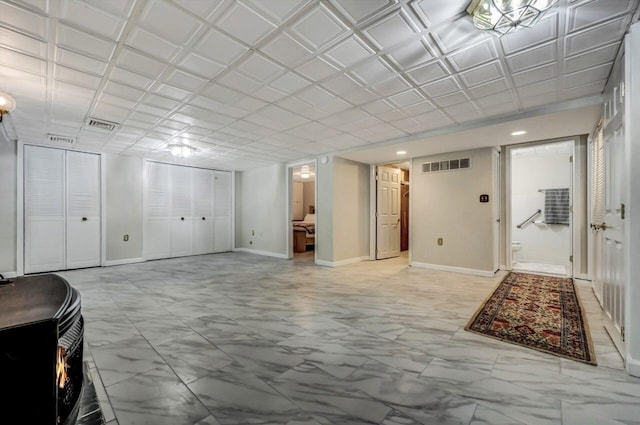 14 Ace Ln, East Stroudsburg, PA 18301 - basement with light marble finish flooring and baseboards