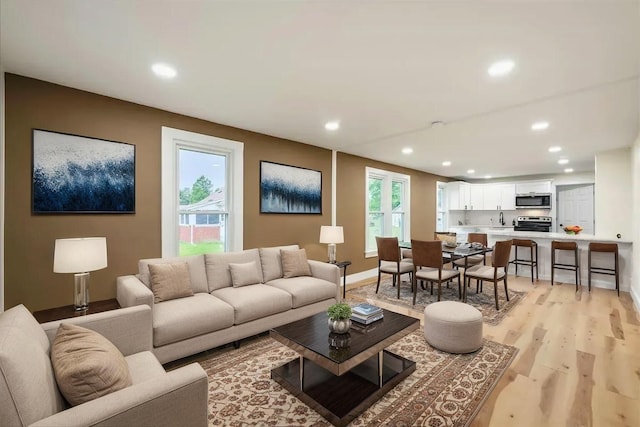 428 Shook Ave, Stroudsburg, PA 18360 - living area featuring recessed lighting and light wood finished floors