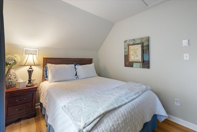 71 Pope Ln, Albrightsville, PA 18210 - bedroom featuring wood finished floors and lofted ceiling