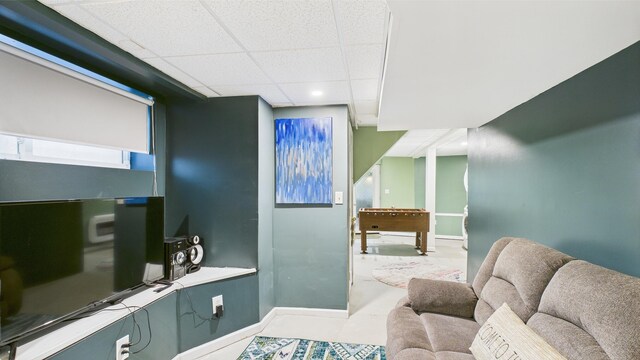 112 Moshannon Dr, Pocono Lake, PA 18347 - bathroom with a drop ceiling, baseboards, and recessed lighting
