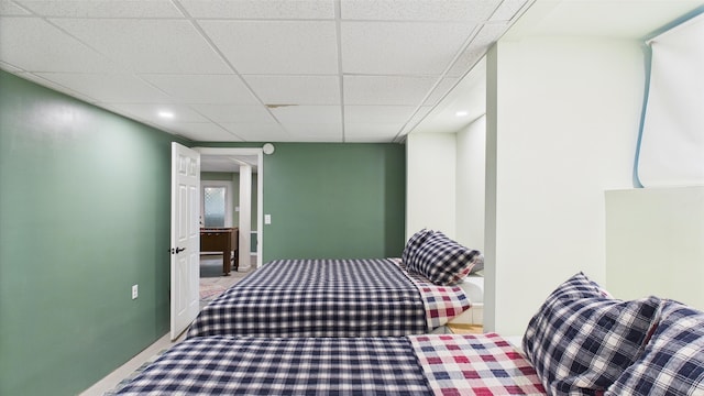 112 Moshannon Dr, Pocono Lake, PA 18347 - bedroom with a paneled ceiling, recessed lighting, and baseboards