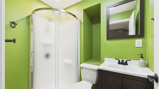 112 Moshannon Dr, Pocono Lake, PA 18347 - full bath featuring vanity, an enclosed shower, and toilet