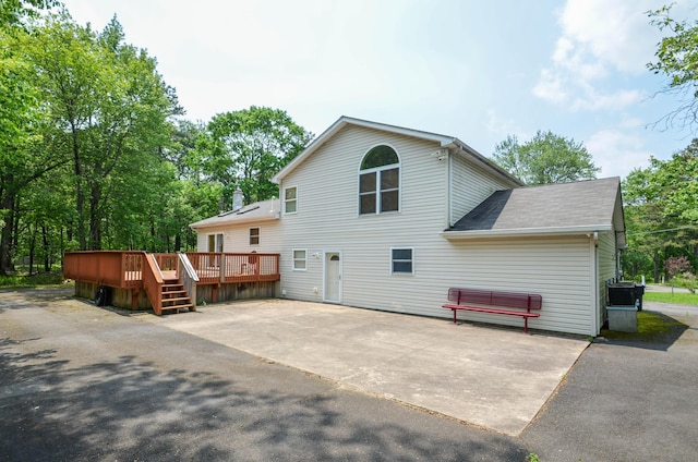 1214 Shadblow Rd, Pocono Summit, PA 18346 - rear view of house featuring a deck