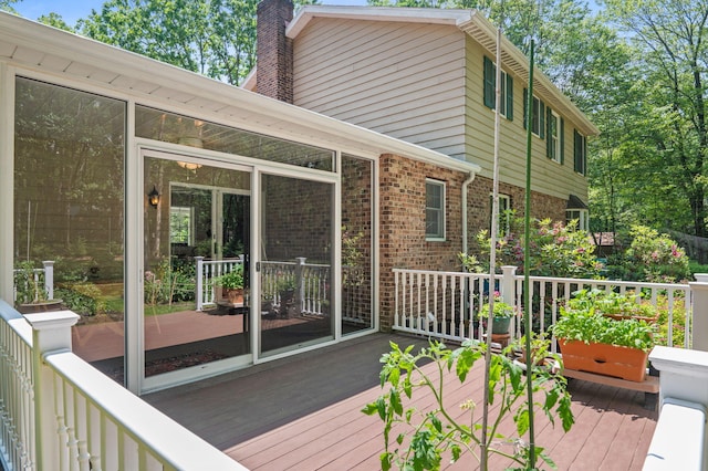 450 Bear Creek Lake Dr, Jim Thorpe, PA 18229 - deck featuring a sunroom