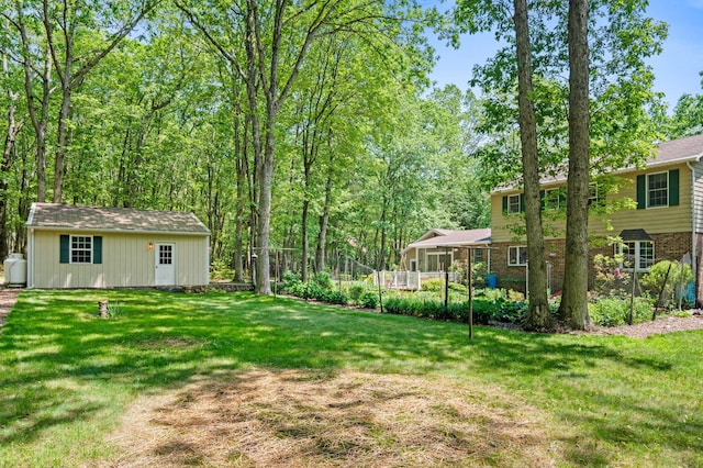 450 Bear Creek Lake Dr, Jim Thorpe, PA 18229 - view of green lawn with an outdoor structure