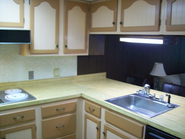 2112 Yorkshire Ct, Bushkill, PA 18324 - kitchen with tasteful backsplash, electric stovetop, extractor fan, and butcher block counters