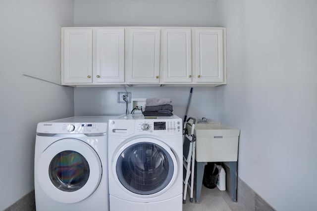 6214 Blackberry Ter, East Stroudsburg, PA 18301 - laundry room featuring cabinet space and washing machine and clothes dryer