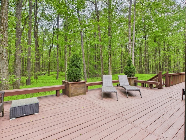 140 Boones Trl, Pocono Pines, PA 18350 - view of wooden terrace