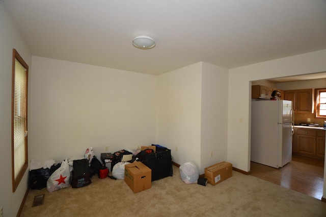 141 Fergus Way, Tobyhanna, PA 18466 - interior space featuring light carpet and baseboards