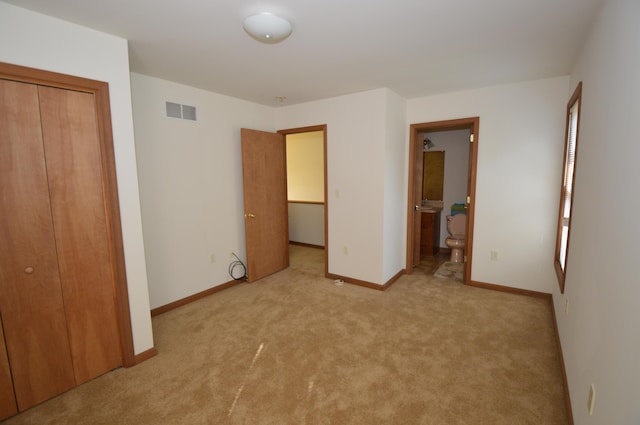 141 Fergus Way, Tobyhanna, PA 18466 - unfurnished bedroom with carpet floors, a closet, and connected bathroom