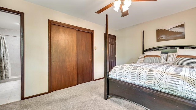 235 White Pine Ln, Pocono Lake, PA 18347 - bedroom with a closet, carpet floors, and connected bathroom