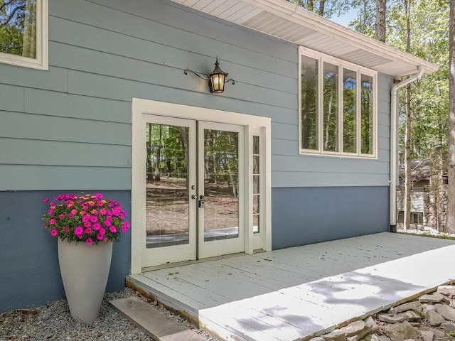 235 White Pine Ln, Pocono Lake, PA 18347 - view of exterior entry featuring french doors