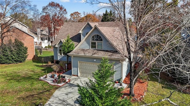 garage with concrete driveway