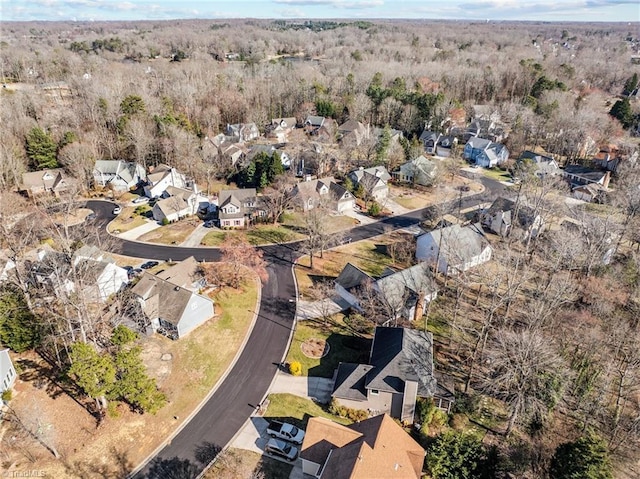 drone / aerial view with a residential view