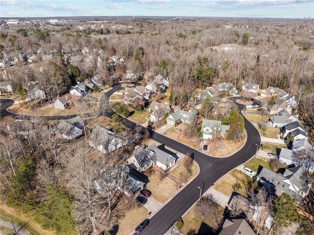 aerial view with a residential view