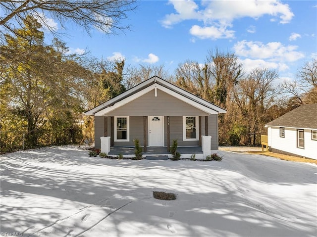 view of front of property with covered porch