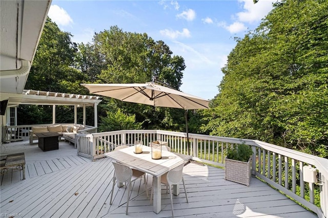 948 Kenleigh Cir, Winston-Salem, NC 27106 - wooden deck with outdoor dining space and an outdoor hangout area