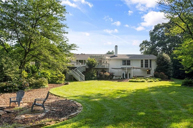 948 Kenleigh Cir, Winston-Salem, NC 27106 - view of grassy yard featuring stairway