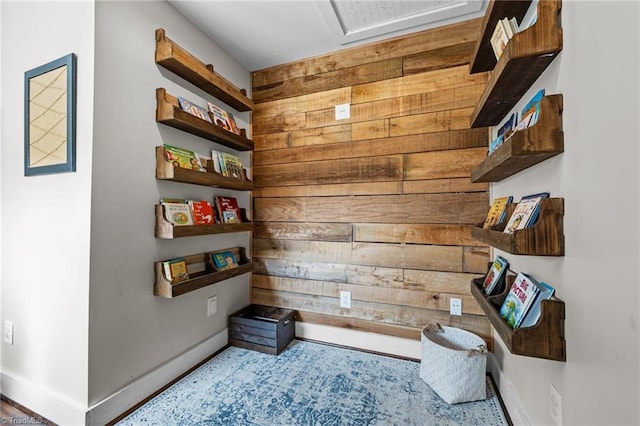 4420 Bunton Swaim Rd, Liberty, NC 27298 - sitting room featuring wooden walls and baseboards