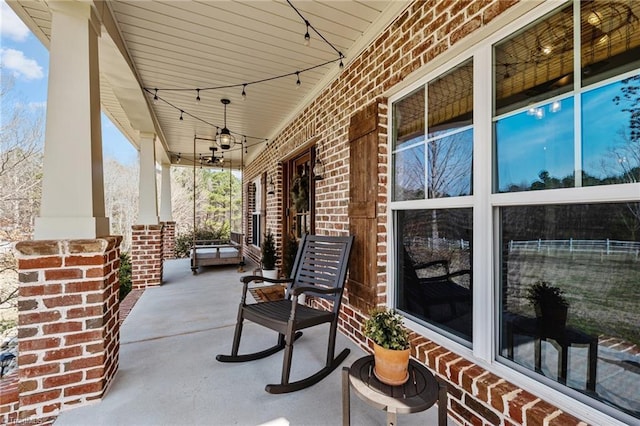 4420 Bunton Swaim Rd, Liberty, NC 27298 - view of patio / terrace with covered porch