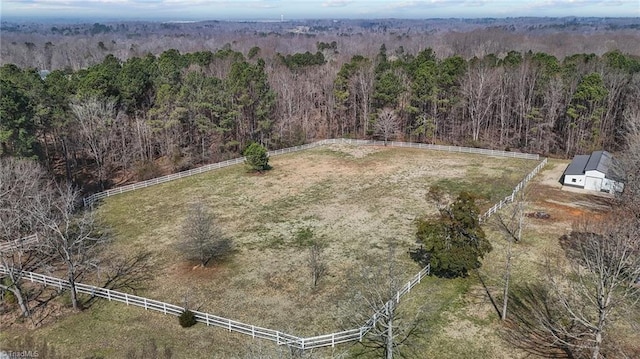 4420 Bunton Swaim Rd, Liberty, NC 27298 - birds eye view of property featuring a rural view and a forest view