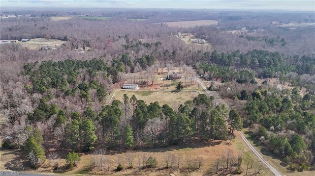 4420 Bunton Swaim Rd, Liberty, NC 27298 - birds eye view of property with a rural view and a forest view