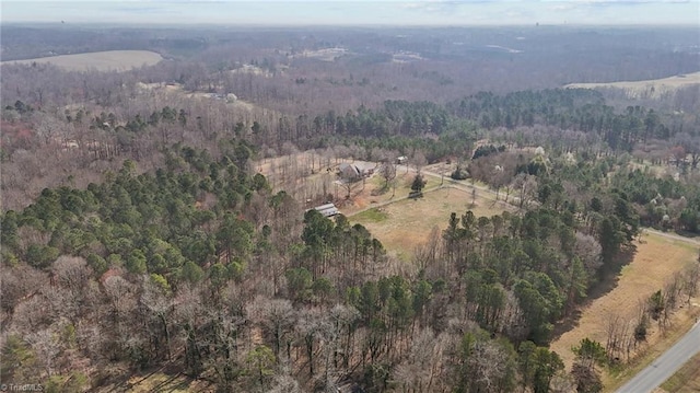 4420 Bunton Swaim Rd, Liberty, NC 27298 - drone / aerial view featuring a forest view