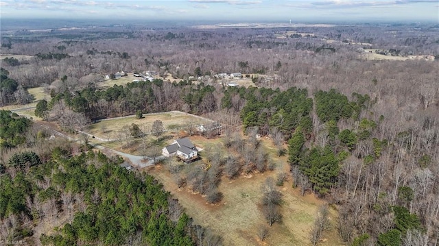 4420 Bunton Swaim Rd, Liberty, NC 27298 - drone / aerial view featuring a wooded view