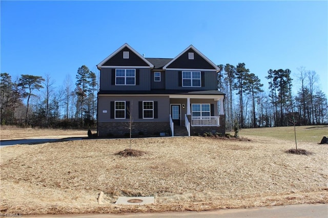 view of front facade with covered porch