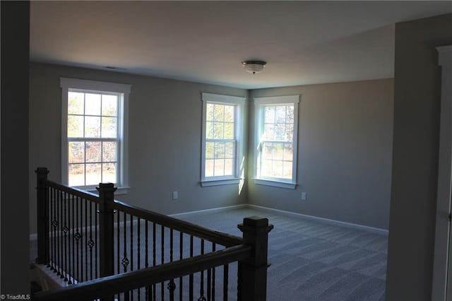 interior space featuring carpet and a wealth of natural light