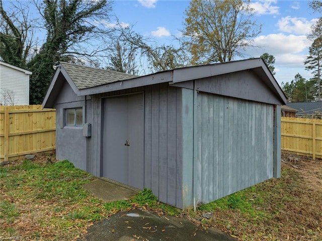 view of outdoor structure