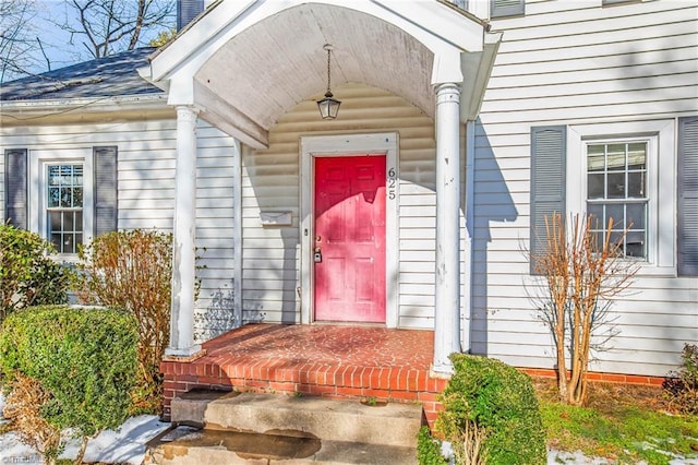 view of doorway to property