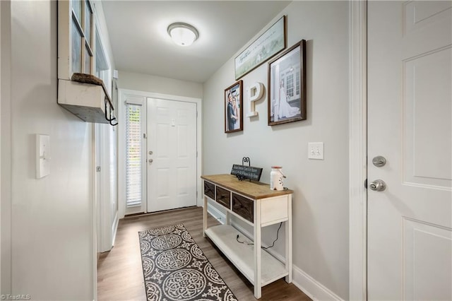 106 Oak Ridge Dr, Archdale, NC 27263 - doorway featuring wood finished floors and baseboards