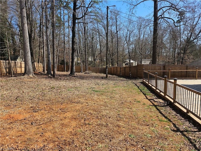 view of yard with fence private yard